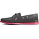 Authentic Original 2-Eye Color Sole Boat Shoe, Black/Red, dynamic