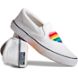 Unisex Striper Slip On Pride Sneaker, White Multi, dynamic 2
