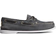 Authentic Original 2-Eye Seersucker Boat Shoe, Grey, dynamic