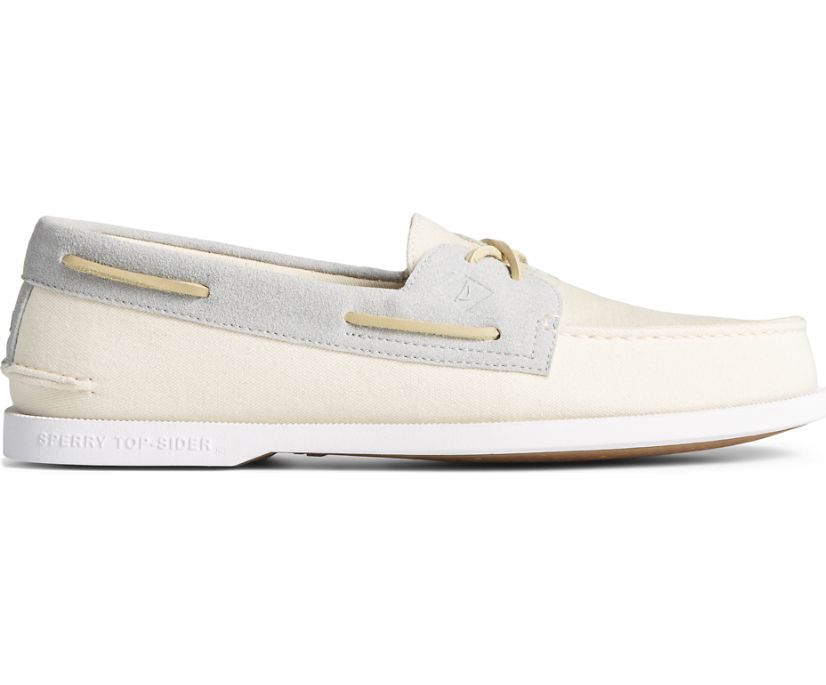 SeaCycled™ Authentic Original 2-Eye Boat Shoe, Natural, dynamic 1