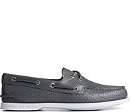 Authentic Original 2-Eye Perforated Boat Shoe, Grey, dynamic