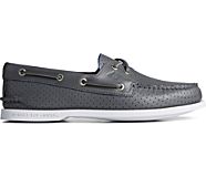 Authentic Original 2-Eye Perforated Boat Shoe, Grey, dynamic
