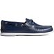 Authentic Original 2-Eye Perforated Boat Shoe, Navy, dynamic 1