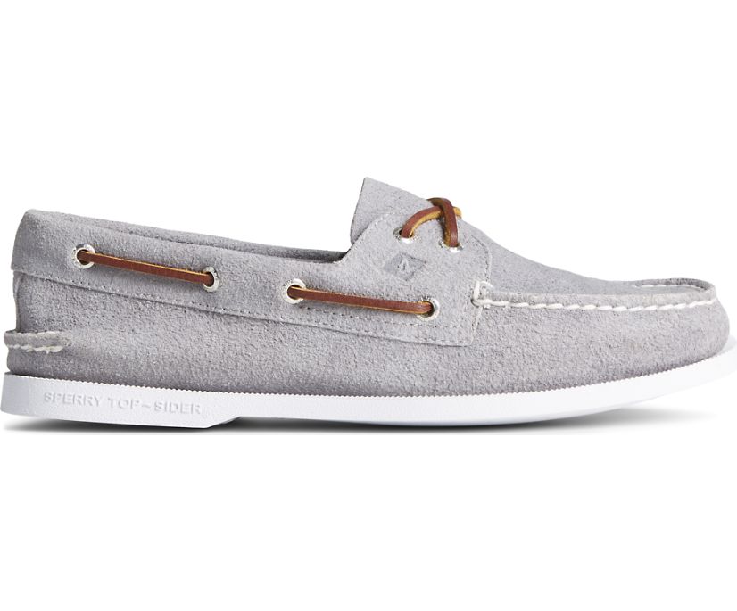 Authentic Original Suede Boat Shoe, Grey, dynamic 1