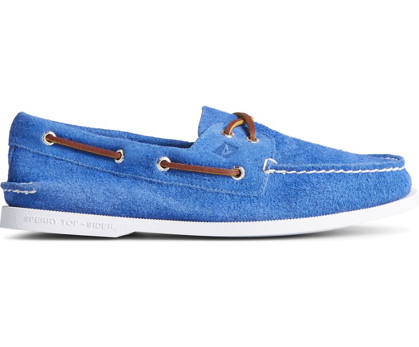 Authentic Original Suede Boat Shoe, Blue, dynamic 1