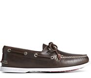 Authentic Original 2-Eye Pull Up Leather Boat Shoe, Brown, dynamic