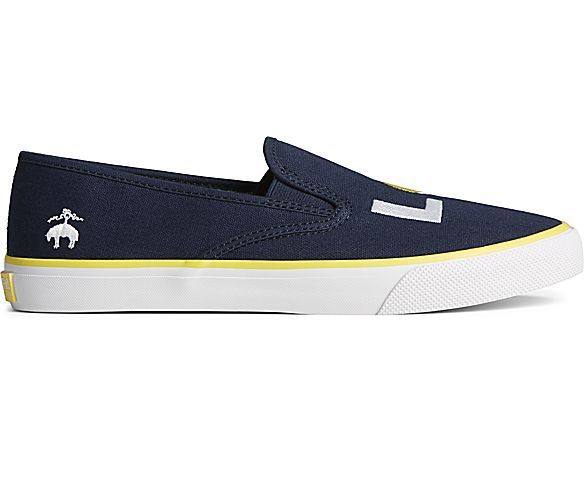 Sperry x Brooks Brothers Slip On Sneaker, Navy, dynamic