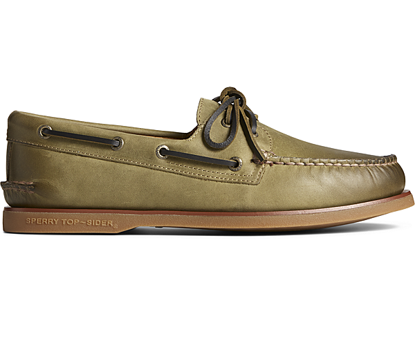 Gold Cup™ Authentic Original™ Burnished Boat Shoe, Olive, dynamic