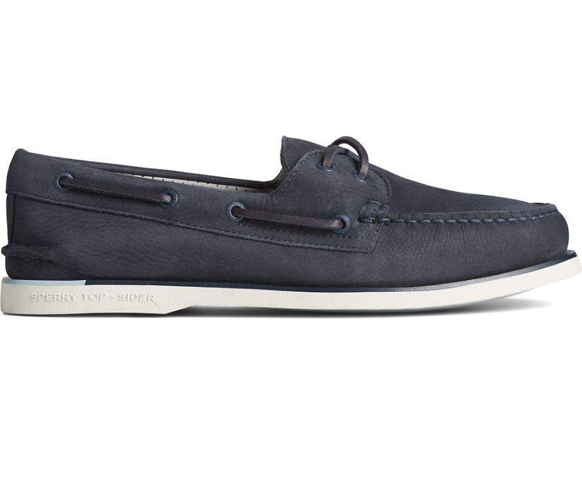 Gold Cup Authentic Original Nubuck Boat Shoe, NAVY, dynamic 1