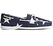 Authentic Original Americana Boat Shoe, Red/White/Blue, dynamic