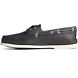 Authentic Original Cross Lace Leather Boat Shoe, NAVY, dynamic 4