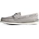 Authentic Original Cross Lace Leather Boat Shoe, GREY, dynamic 4