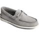Authentic Original Cross Lace Leather Boat Shoe, GREY, dynamic 2