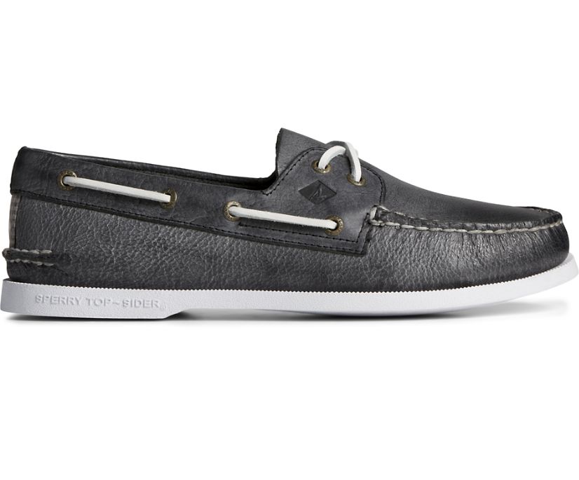 Authentic Original™ Whitewashed Boat Shoe, Black, dynamic 1
