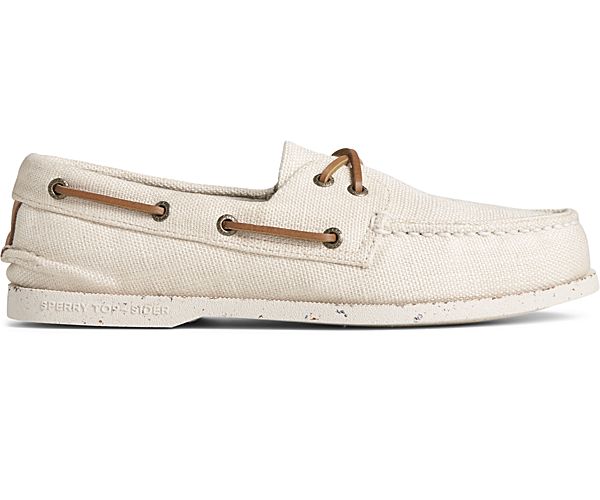 SeaCycled™ Authentic Original™ Baja Boat Shoe, Cream, dynamic