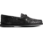 Authentic Original™ Croc Embossed Boat Shoe, Black, dynamic 1