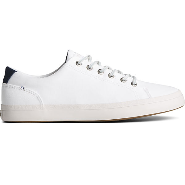 SeaCycled™ Striper II Textile Sneaker, White, dynamic