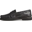 Authentic Original™ Penny Double Sole Croc Embossed Loafer, Black, dynamic 4
