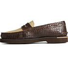 Authentic Original™ Penny Double Sole Croc Embossed Loafer, Brown, dynamic 4
