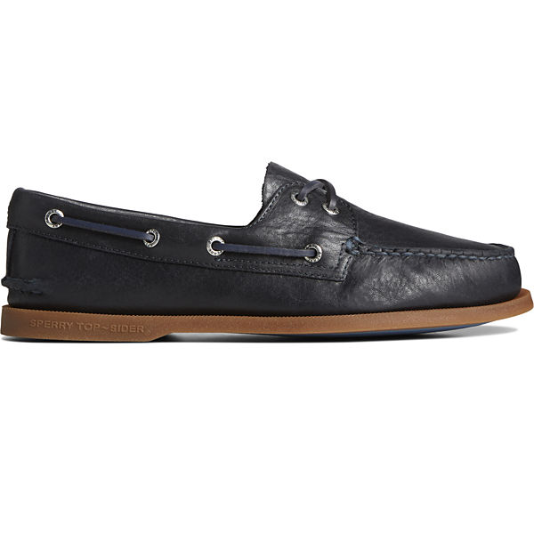 Authentic Original™ Pull Up Leather Boat Shoe, Navy, dynamic