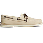 Authentic Original™ Deboss Leather Boat Shoe, Cream, dynamic 1