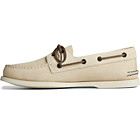 Authentic Original™ Deboss Leather Boat Shoe, Cream, dynamic 4