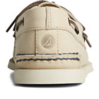 Authentic Original™ Deboss Leather Boat Shoe, Cream, dynamic 3