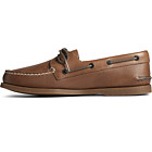 Authentic Original™ Deboss Leather Boat Shoe, Tan, dynamic 4
