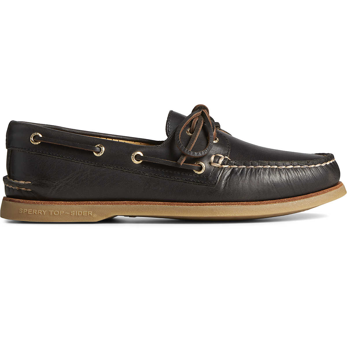 Gold Cup™ Authentic Original™ Orleans Leather Boat Shoe, Black, dynamic 1