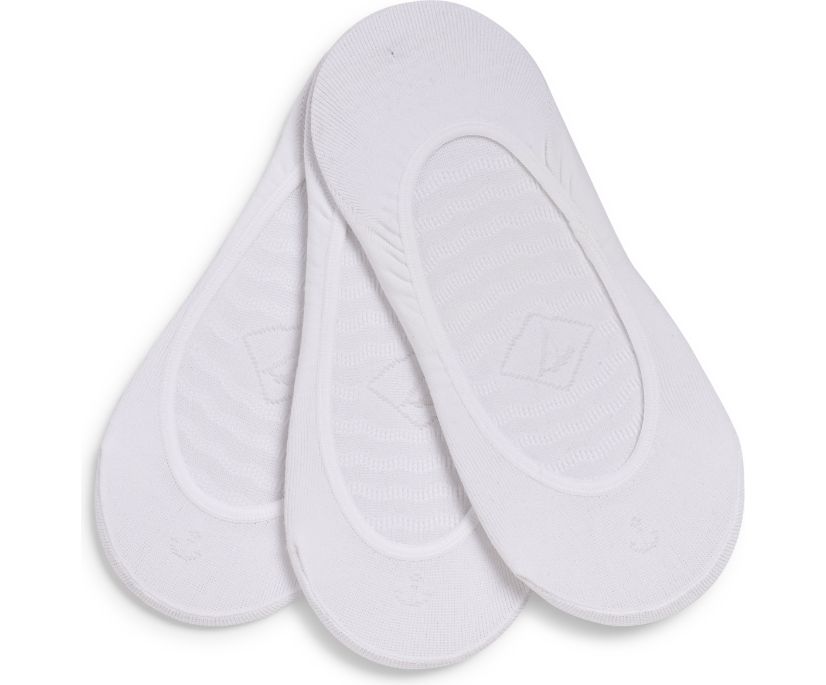 No Show 3-Pack Liner Sock, White, dynamic