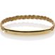 Braided Leather Bracelet with Brass Bar, Gold, dynamic
