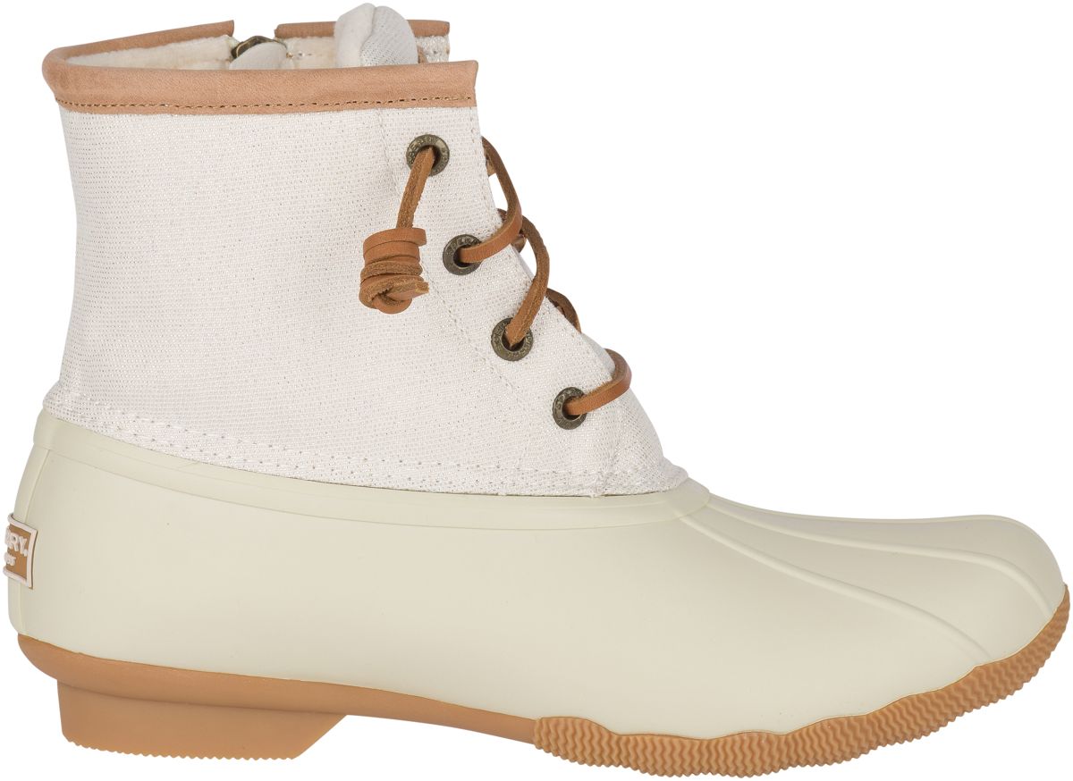 sperry duck boots off white