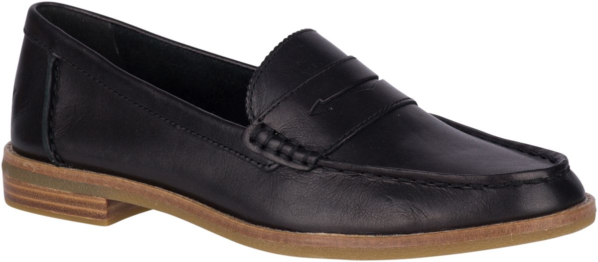 sperry penny loafers womens black