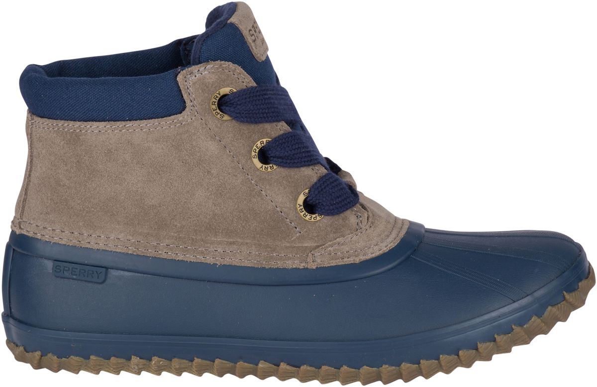blue suede duck boots