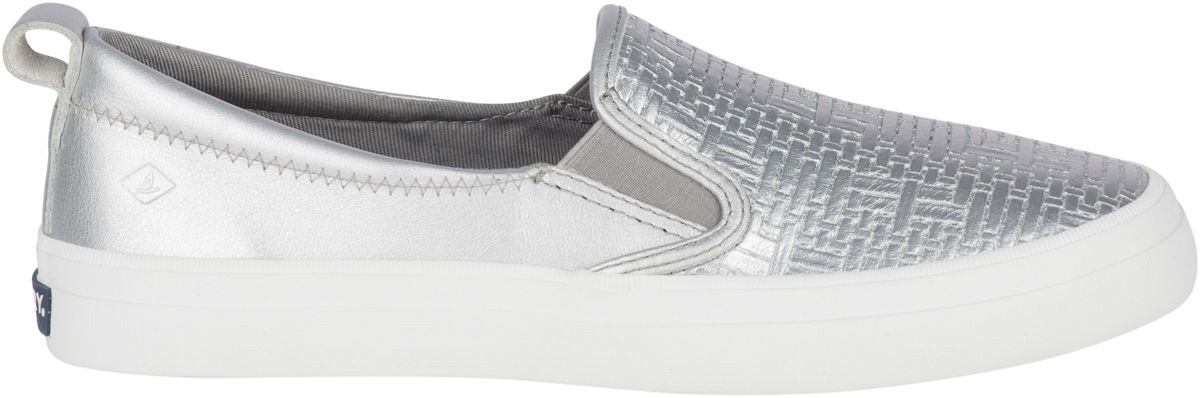 sperry silver slip on