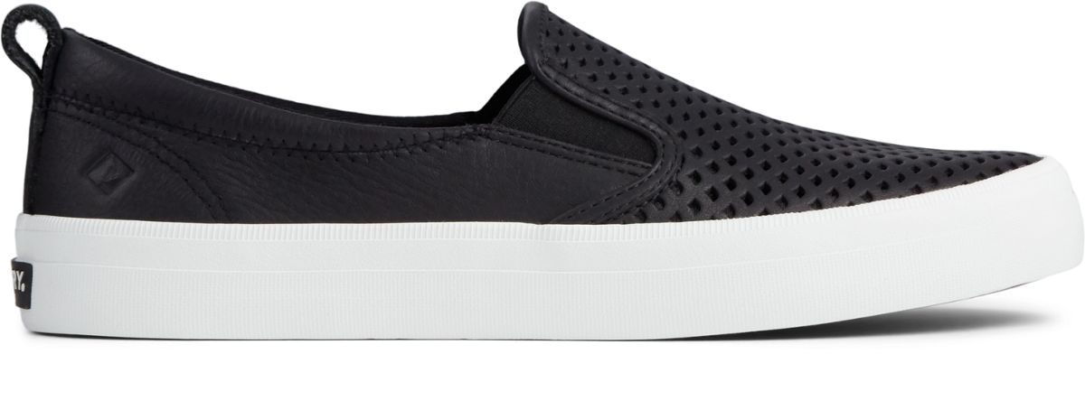 sperry perforated slip on sneakers