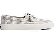 Crest Boat Seersucker Sneaker, Grey/White, dynamic