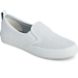 Crest Twin Gore Perforated Slip On Sneaker, White, dynamic 2
