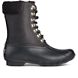 Saltwater Tall Cozy Leather Duck Boot, Black, dynamic
