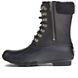 Saltwater Tall Cozy Leather Duck Boot, Black, dynamic 4