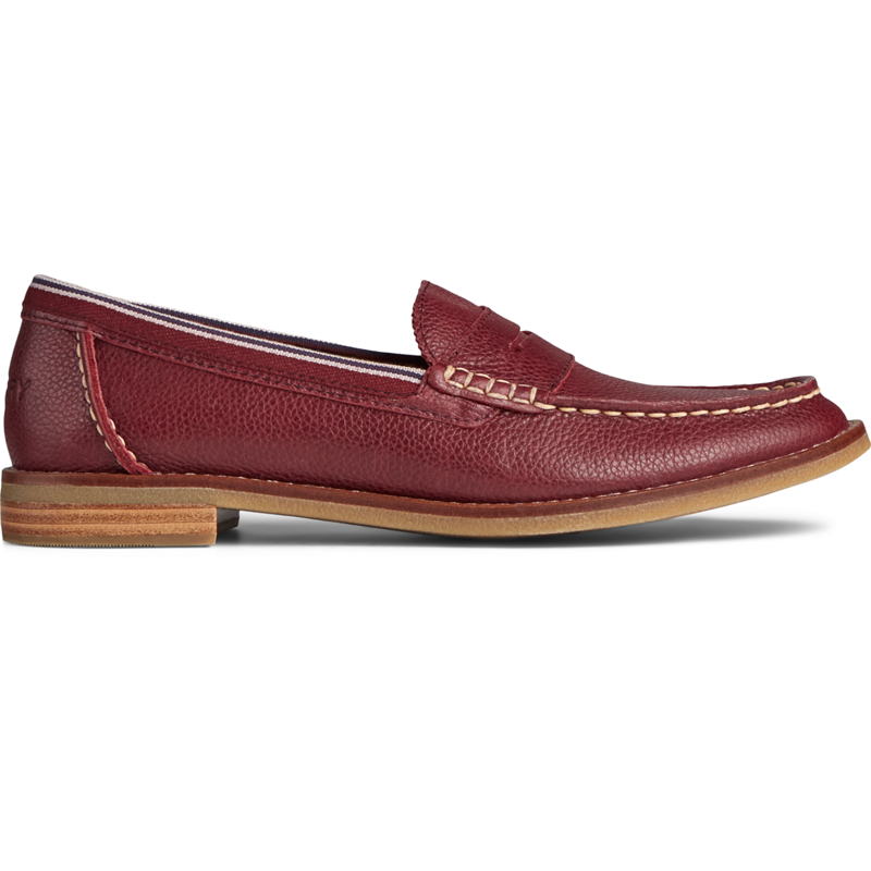 Sperry Top-Sider Seaport Penny Tumbled Leather Loafer Size: 5M, Cordovan