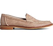 Seaport Penny Starlight Leather Loafer, Dove, dynamic