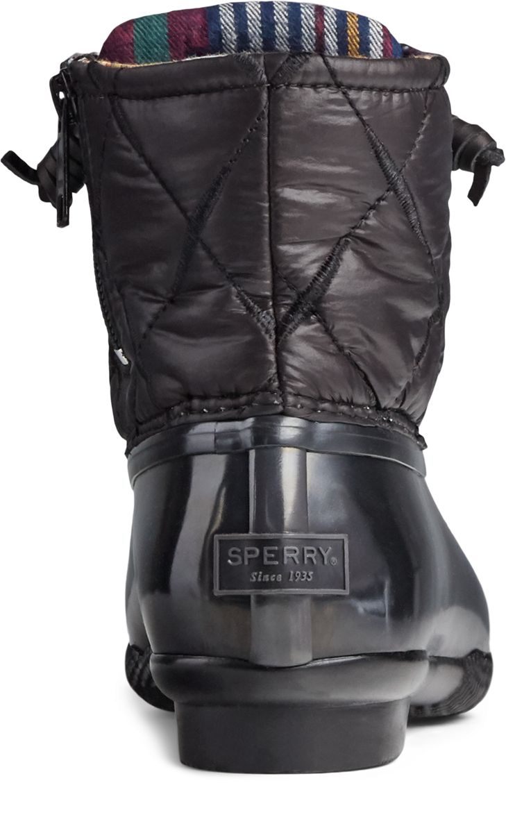 sperry women's saltwater nylon quilt rain boot
