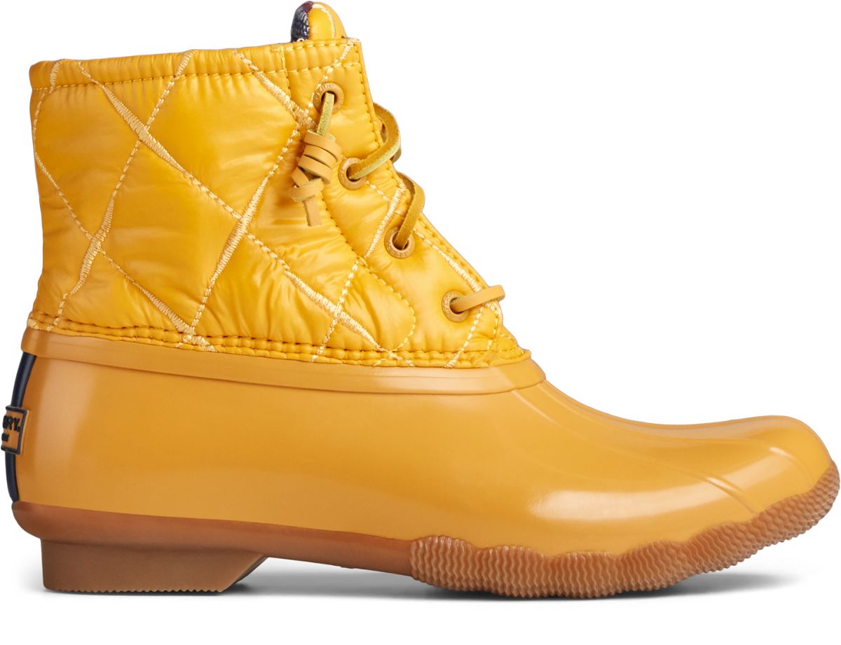 yellow sperry duck boots