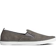 Sailor Twin Gore Perforated Slip On Sneaker, Grey, dynamic