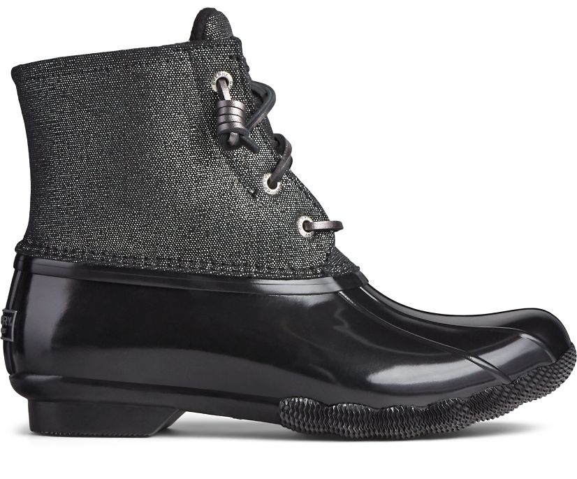 Saltwater Sparkle Duck Boot, Black/Silver, dynamic 1