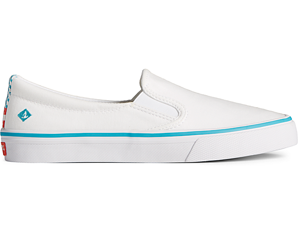 Crest Twin Gore Twisted Textile Slip On Sneaker, White, dynamic