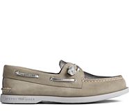 Authentic Original Vida PLUSHWAVE Metallic Boat Shoe, Silver, dynamic