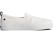 Crest Twin Gore Platform Slip On Sneaker, White, dynamic