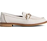 Seaport Penny PLUSHWAVE Shackle Leather Loafer, White, dynamic